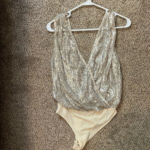 Zara Sequin Bodysuit